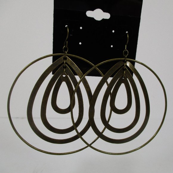 💕3 for 15💕 Copper Hoop & Pendant Earrings NWOT - Picture 1 of 3